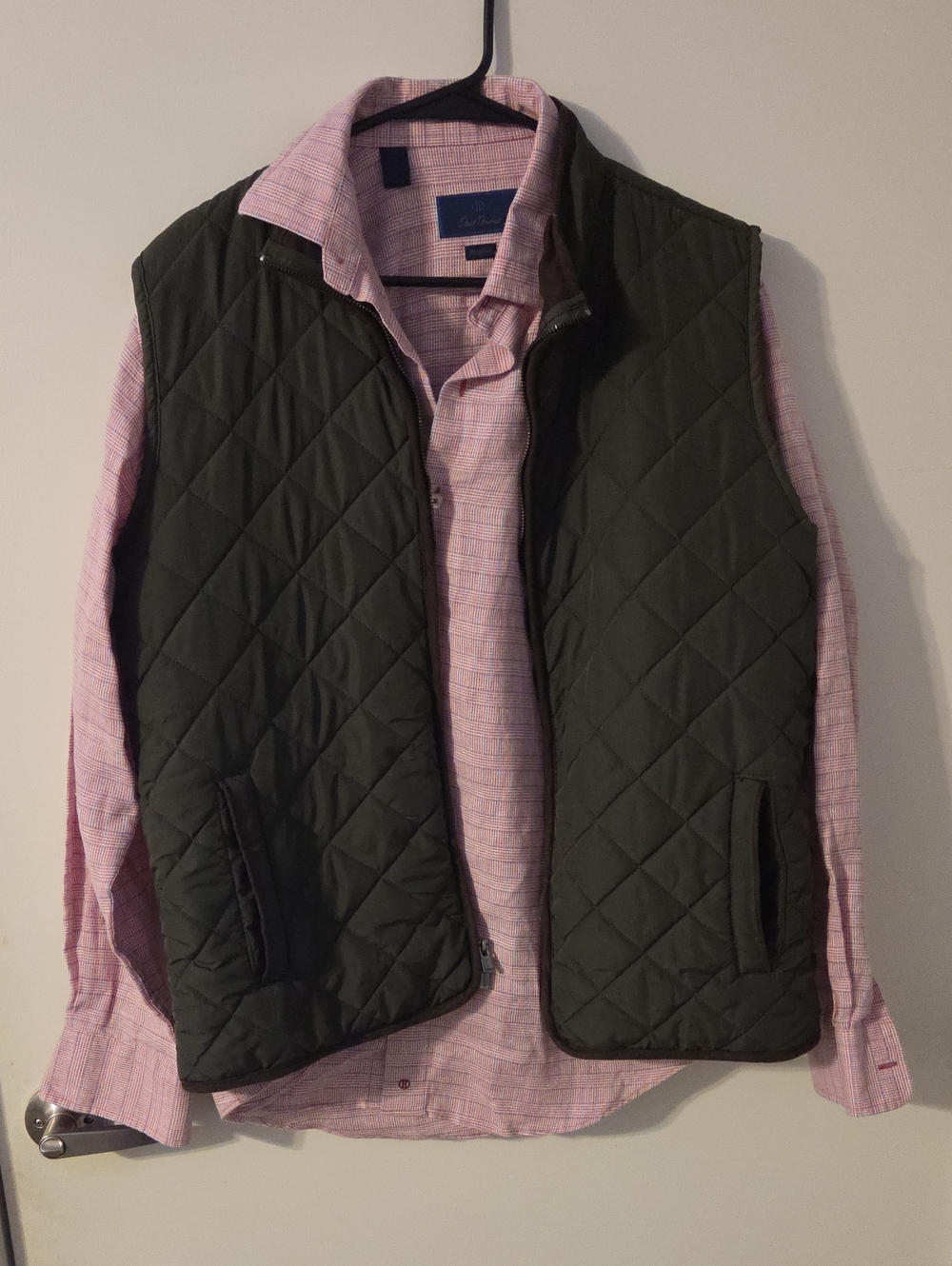 Tahari Quilted Vest in Dark Olive